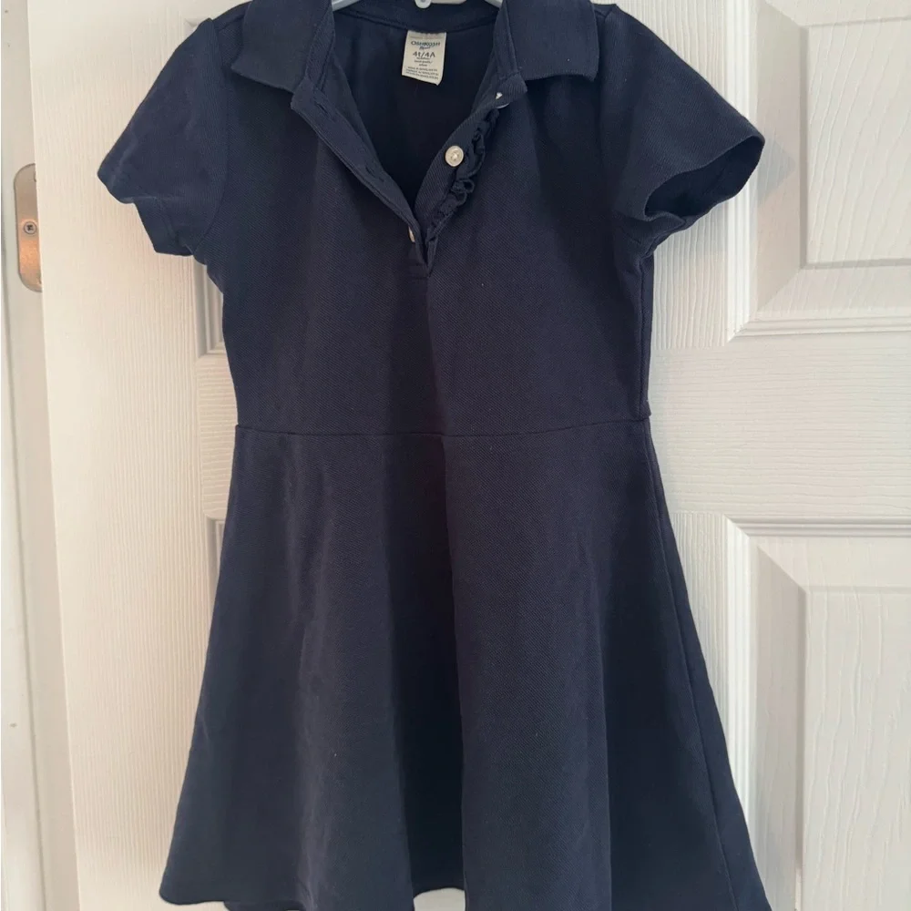 OshKosh B'gosh Blue Polo Collar A-Line Dress